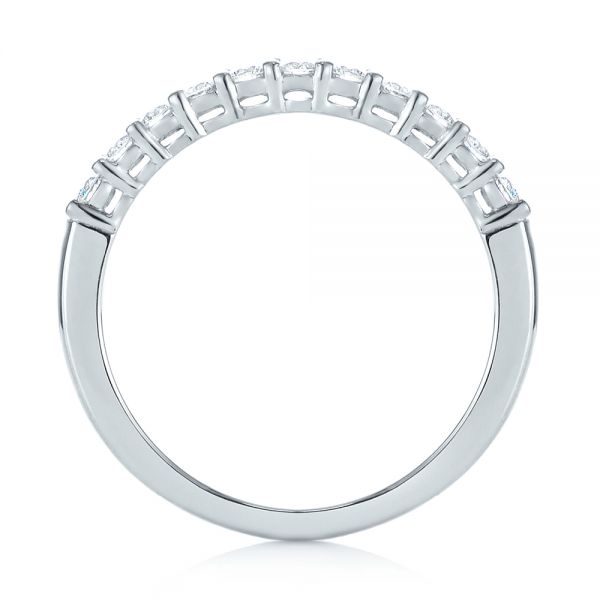  Platinum Platinum Shared Prong Basket-set Diamond Wedding Band - Front View -  104164