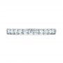 18k White Gold Shared Prong Basket-set Diamond Wedding Band - Top View -  104164 - Thumbnail
