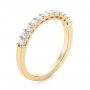 18k Yellow Gold 18k Yellow Gold Shared Prong Basket-set Diamond Wedding Band - Three-Quarter View -  104164 - Thumbnail