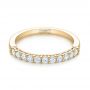 18k Yellow Gold 18k Yellow Gold Shared Prong Basket-set Diamond Wedding Band - Flat View -  104164 - Thumbnail