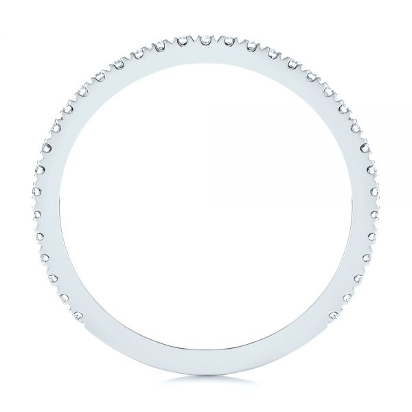  Platinum Platinum Single Row Diamond Wedding Band - Front View -  105769 - Thumbnail
