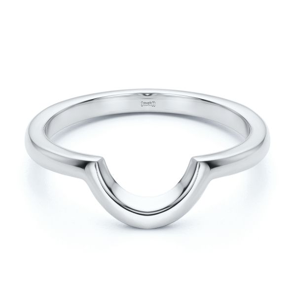 Platinum Platinum Sleek Curved Wedding Band - Flat View - 107875