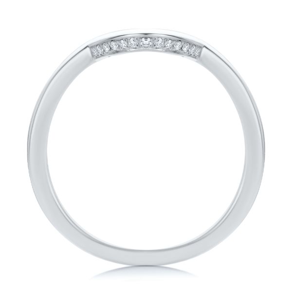 Platinum Platinum Sleek Curved Wedding Band - Front View - 107875