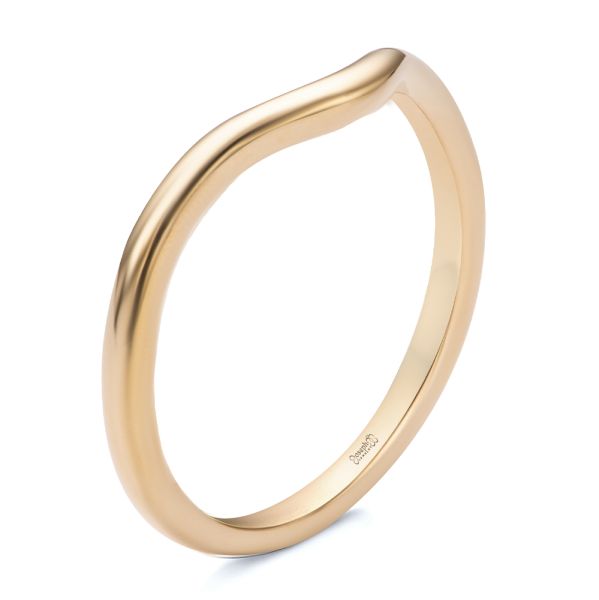 Sleek Wavy Wedding Band - Image