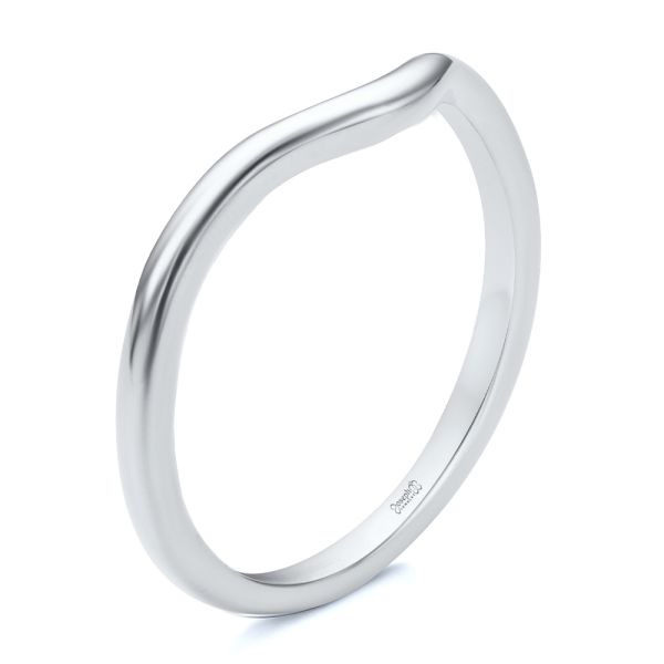 Sleek Wavy Wedding Band - Image