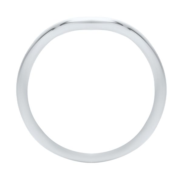 18k White Gold 18k White Gold Sleek Wavy Wedding Band - Front View -  107876 - Thumbnail