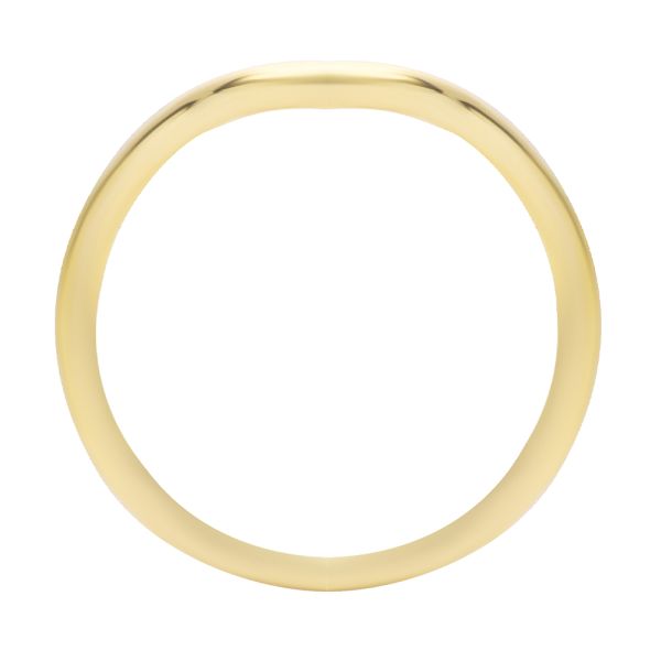18k Yellow Gold 18k Yellow Gold Sleek Wavy Wedding Band - Front View -  107876 - Thumbnail