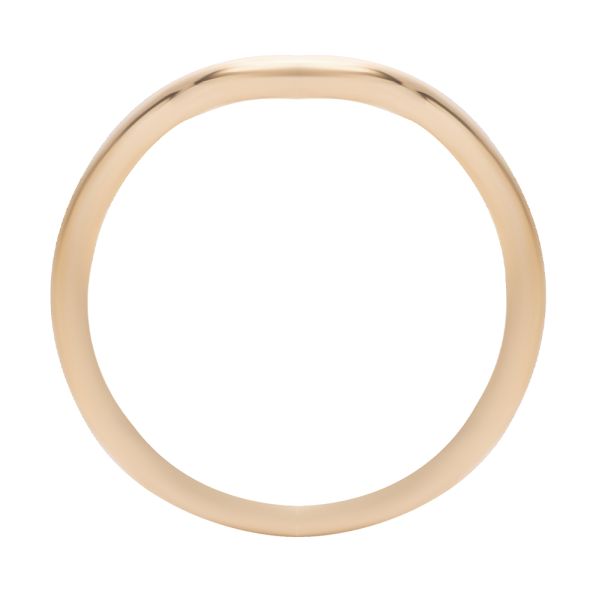 14k Rose Gold 14k Rose Gold Sleek Wavy Wedding Band - Front View - 107876