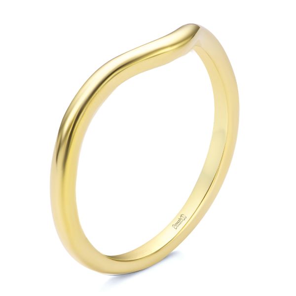 Sleek Wavy Wedding band - Image