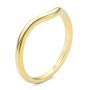 14k Yellow Gold Sleek Wavy Wedding Band - Three-Quarter View -  107876 - Thumbnail