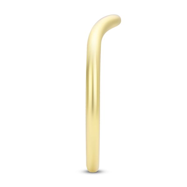 14k Yellow Gold Sleek Wavy Wedding Band - Side View - 107876