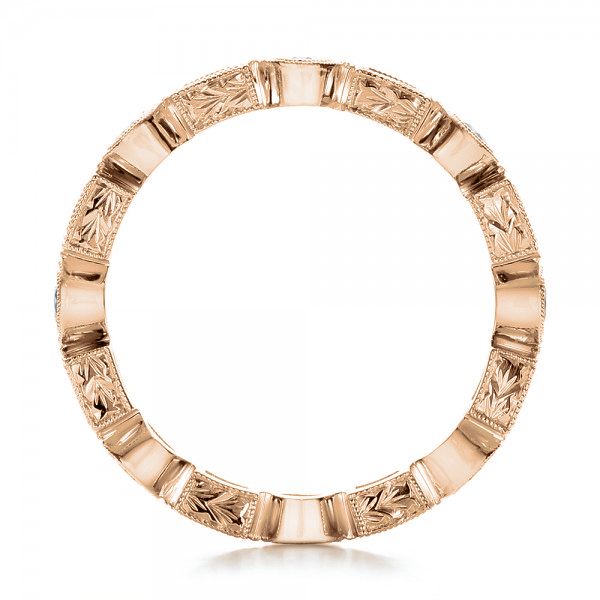 14k Rose Gold 14k Rose Gold Stackable Diamond Eternity Band - Front View - 101875