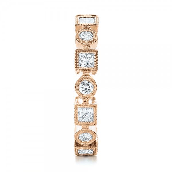 14k Rose Gold 14k Rose Gold Stackable Diamond Eternity Band - Side View - 101875