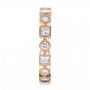 18k Rose Gold 18k Rose Gold Stackable Diamond Eternity Band - Side View -  101875 - Thumbnail