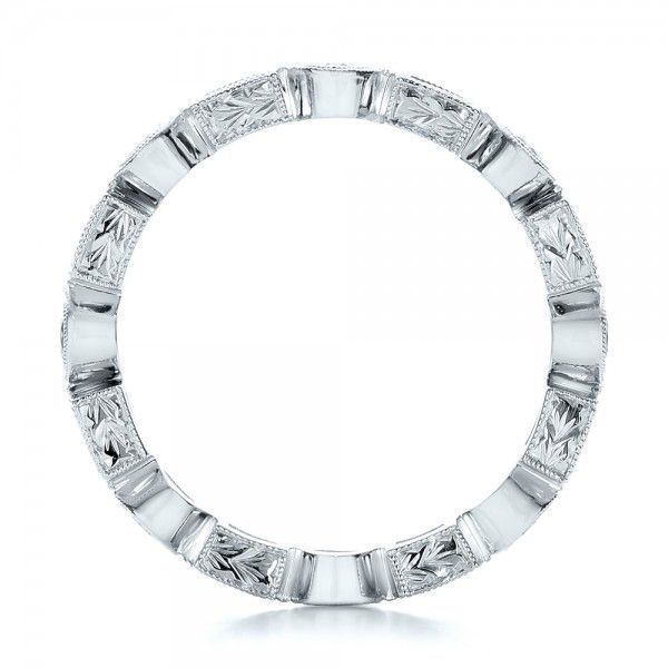 18k White Gold Stackable Diamond Eternity Band - Front View -  101875