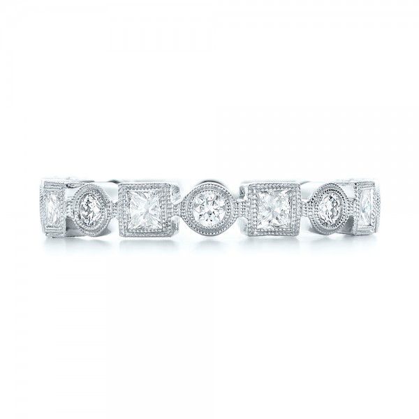  Platinum Platinum Stackable Diamond Eternity Band - Top View -  101875