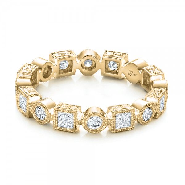 14k Yellow Gold 14k Yellow Gold Stackable Diamond Eternity Band - Flat View - 101875