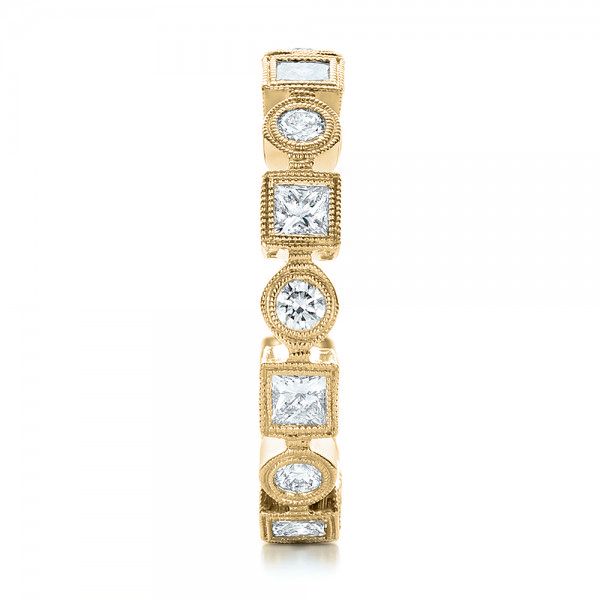 14k Yellow Gold 14k Yellow Gold Stackable Diamond Eternity Band - Side View - 101875