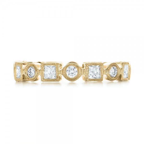 14k Yellow Gold 14k Yellow Gold Stackable Diamond Eternity Band - Top View - 101875