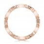 14k Rose Gold 14k Rose Gold Stackable Diamond And Blue Sapphire Eternity Band - Front View -  101876 - Thumbnail