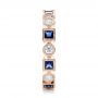 14k Rose Gold 14k Rose Gold Stackable Diamond And Blue Sapphire Eternity Band - Side View -  101874 - Thumbnail