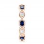 14k Rose Gold 14k Rose Gold Stackable Diamond And Blue Sapphire Eternity Band - Side View -  101876 - Thumbnail