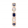 14k Rose Gold 14k Rose Gold Stackable Diamond And Blue Sapphire Eternity Band - Side View -  101876 - Thumbnail