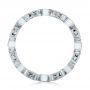 14k White Gold 14k White Gold Stackable Diamond And Blue Sapphire Eternity Band - Front View -  101874 - Thumbnail
