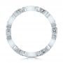 18k White Gold Stackable Diamond And Blue Sapphire Eternity Band - Front View -  101876 - Thumbnail