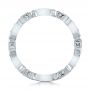  Platinum Platinum Stackable Diamond And Blue Sapphire Eternity Band - Front View -  101876 - Thumbnail