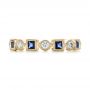 18k Yellow Gold 18k Yellow Gold Stackable Diamond And Blue Sapphire Eternity Band - Top View -  101874 - Thumbnail