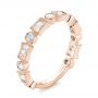 18k Rose Gold 18k Rose Gold Stackable Women's Wedding Band - Three-Quarter View -  103667 - Thumbnail