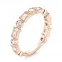 18k Rose Gold 18k Rose Gold Stackable Women's Wedding Band - Three-Quarter View -  103667 - Thumbnail