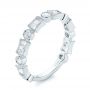 18k White Gold 18k White Gold Stackable Women's Wedding Band - Three-Quarter View -  103667 - Thumbnail