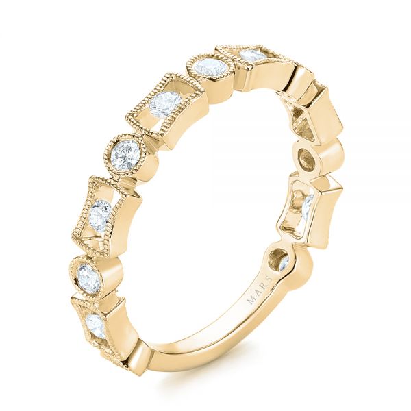 14k Yellow Gold 14k Yellow Gold Stackable Women's Wedding Band - Three-Quarter View -  103667