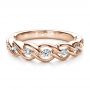 18k Rose Gold 18k Rose Gold Tension Set Diamond Band With Matching Engagement Ring - Vanna K - Flat View -  1461 - Thumbnail