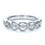 18k White Gold Tension Set Diamond Band With Matching Engagement Ring - Vanna K - Flat View -  1461 - Thumbnail