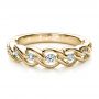 18k Yellow Gold 18k Yellow Gold Tension Set Diamond Band With Matching Engagement Ring - Vanna K - Flat View -  1461 - Thumbnail