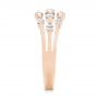 18k Rose Gold 18k Rose Gold Tension Set Diamond Women's Anniversary Band - Side View -  945 - Thumbnail