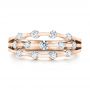 14k Rose Gold 14k Rose Gold Tension Set Diamond Women's Anniversary Band - Top View -  945 - Thumbnail