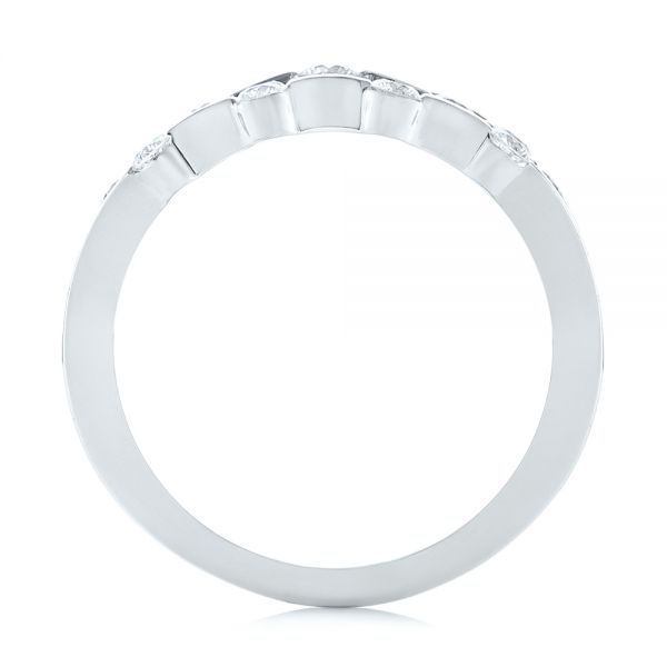  Platinum Platinum Tension Set Diamond Women's Anniversary Band - Front View -  945