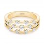 18k Yellow Gold 18k Yellow Gold Tension Set Diamond Women's Anniversary Band - Flat View -  945 - Thumbnail