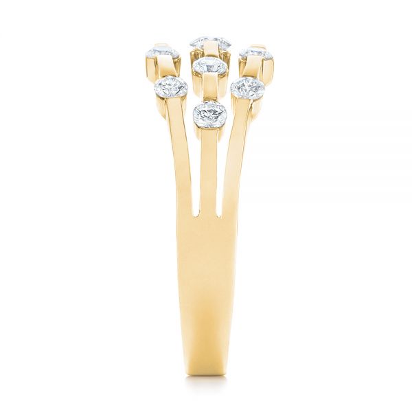 14k Yellow Gold 14k Yellow Gold Tension Set Diamond Women's Anniversary Band - Side View - 945
