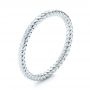  14K Gold Textured Women's Wedding Ring - Three-Quarter View -  103672 - Thumbnail