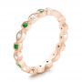 14k Rose Gold Tsavorite And Diamond Stackable Eternity Band