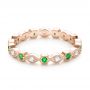 14k Rose Gold 14k Rose Gold Tsavorite And Diamond Stackable Eternity Band - Flat View -  101892 - Thumbnail