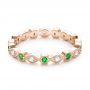 18k Rose Gold 18k Rose Gold Tsavorite And Diamond Stackable Eternity Band - Flat View -  101892 - Thumbnail