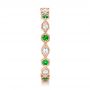 18k Rose Gold 18k Rose Gold Tsavorite And Diamond Stackable Eternity Band - Side View -  101892 - Thumbnail