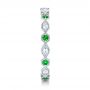 14k White Gold 14k White Gold Tsavorite And Diamond Stackable Eternity Band - Side View -  101892 - Thumbnail