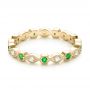 14k Yellow Gold 14k Yellow Gold Tsavorite And Diamond Stackable Eternity Band - Flat View -  101892 - Thumbnail